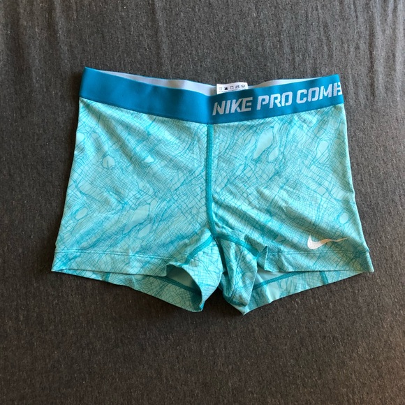 Nike Pants - Nike pro shorts aqua small
